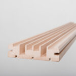 Beech acoustic element with precise grooves – for walls, panels, and ceilings
