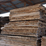 Raw ash lumber